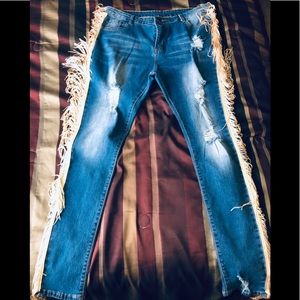 Fringe jeans